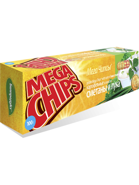 Мега чипсы картофельные "EXTREMUM" со вкусом сметаны и лука 100г*25 Мега чипсы картофельные "EXTREMUM" со вкусом сметаны и лука 100г*25